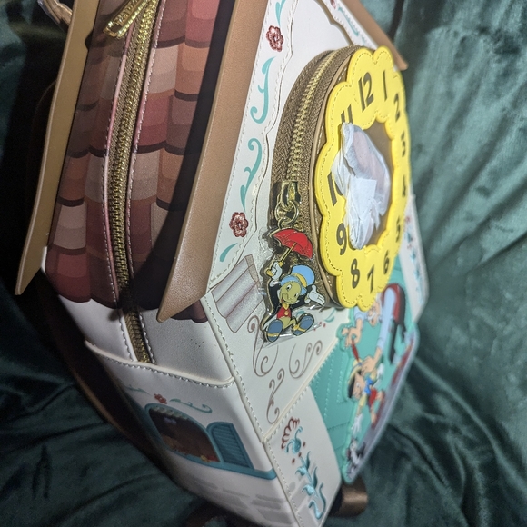 Loungefly Disney WC Pinocchio Cuckoo Clock Figural Mini Backpack NWT - Picture 9 of 11